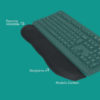 apoio ergonomico para punho teclado confort